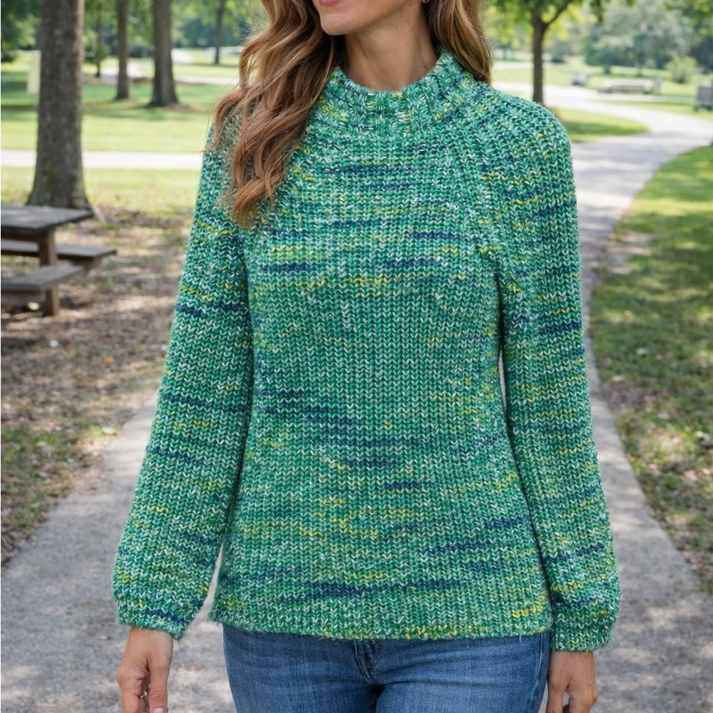 Gap Marled Sweater Pullover Chunky Textured Women’s S Tall Cotton Blend Easter
